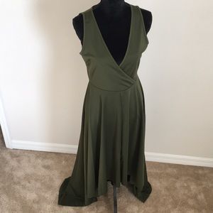 NWOT Green High Low Dress